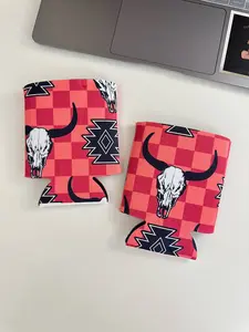 Bull Skull Aztec Koozie (2 sizes)