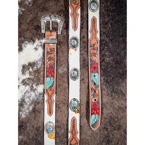 Myra Bag - Cummerband Hand Tooled Concho Belt