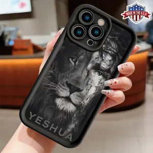 Cool Lion Yeshua Christian Aesthetic Protective Casing for iPhone 17,16,15,14 Pro Max,13,12,11,XR,XS Plus,Air - Slim,Shockproof,Anti-Drop,Durable TPU Smartphone Accessory for Cellphone