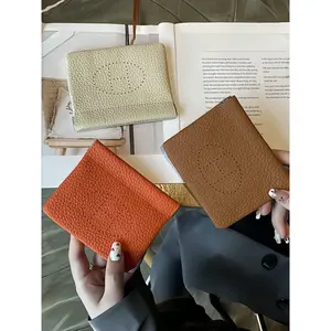 Fashion Top Layer Leather Mini Storage Bag, Multifunctional Self-Closing Pouch, Portable Coin Purse and Lipstick Holder, Luxury Travel Cosmetic Box, Makeup Organizer Pouch