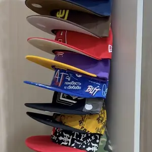 2 Pack Hat Organizer Wall Mounted Baseball Cap Hold up to 20 Hats Black or White Hat Rack for Wall with Strong Adhesive and Wall Drilled for Door Bedroom Closet Easy Access Display Hat Hanger Holder Multilayer Two Mounting Option Hat hook on wall