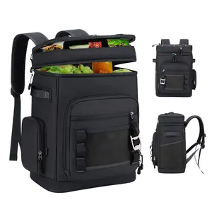 Garvee Backpack Cooler - 30L Waterproof Insulated Backpack Cooler Bag, Leak-Proof, Dual Compartments for 48 Cans, Lightweight Soft, Beach Cooler Bag for Men to Work Lunch, Travel, Picnic, Camping