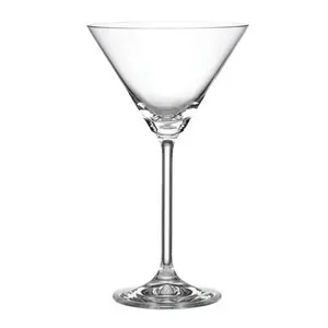 212 MAIN Tuscany Classics 6oz Cocktail Martini Set - 6 Premium Drinking Glasses, 7in Height, Simple Base, Kitchen Drinkware Set, Glassware, Six-Piece Set Glasses