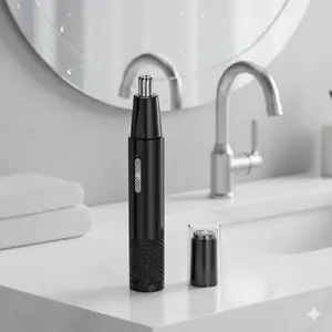 Electric Nose & Ear Hair Trimmer for Men - Multi-Grooming Kit with Rotary Blades, Safe Guard System, Waterproof Design, Low Noise & Ergonomic Grip. Travel Lock, All-in-One Precision Care, Dry/Wet Use.