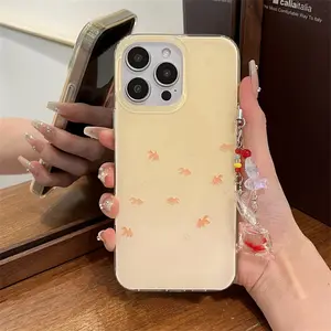 IPhone 13/14/16/17 Pro Max | Koi on Yellow Background | Koi Pendant | Best Friend Gift | Suitable for iPhone 11 12 13 14 15 16 Pro Max | Cellphone Accessories