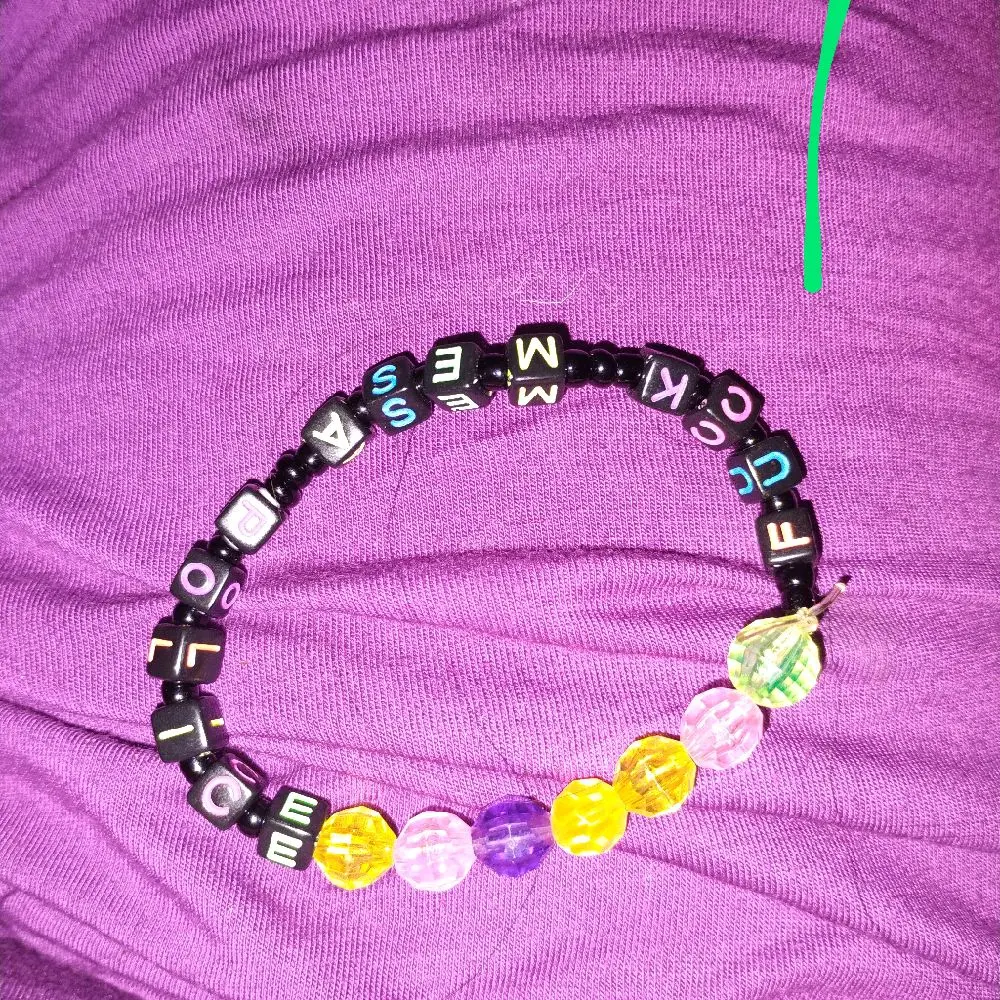 F*** the Police Bracelets Customizable - Unique Design with Colorful Beads and Letters