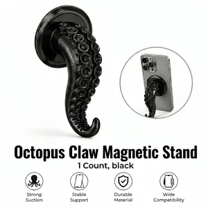 1 Count Cool Octopus Tentacle Phone Stand, Flexible Silicone Phone Grip, Desk Stand for Video Watching