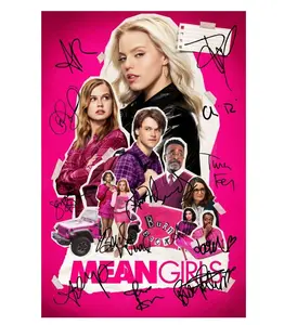 Mean Girls movie Reproduction/Reprint Signed Autograph Autographed Photo - Angourie Rice, Reneé Rapp, Auli'i Cravalho, Jaquel Spivey, Bebe Wood, Jenna Fischer, Christopher Briney, Busy Philipps, Tina Fey, Tim Meadows, Jon Hamm, Ashley Park, Lindsay Lohan
