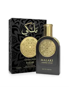 Malaki SAHARI SUPREME AMBRE OUD 100ML Eau de Parfum - Regular Edition with Top Notes of Lime, Apple, Bergamot, Lemon, Thyme, Pink Pepper