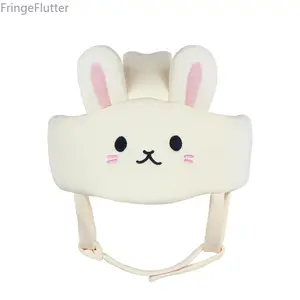 Cute Cartoon Rabbit Safety Helmet | Bunny Ear Bonnet, Breathable Anti-Collision Head Guard, Walking Helper Safety Hat, Portable Travel Essential, Funny Bunny Design Head Protection