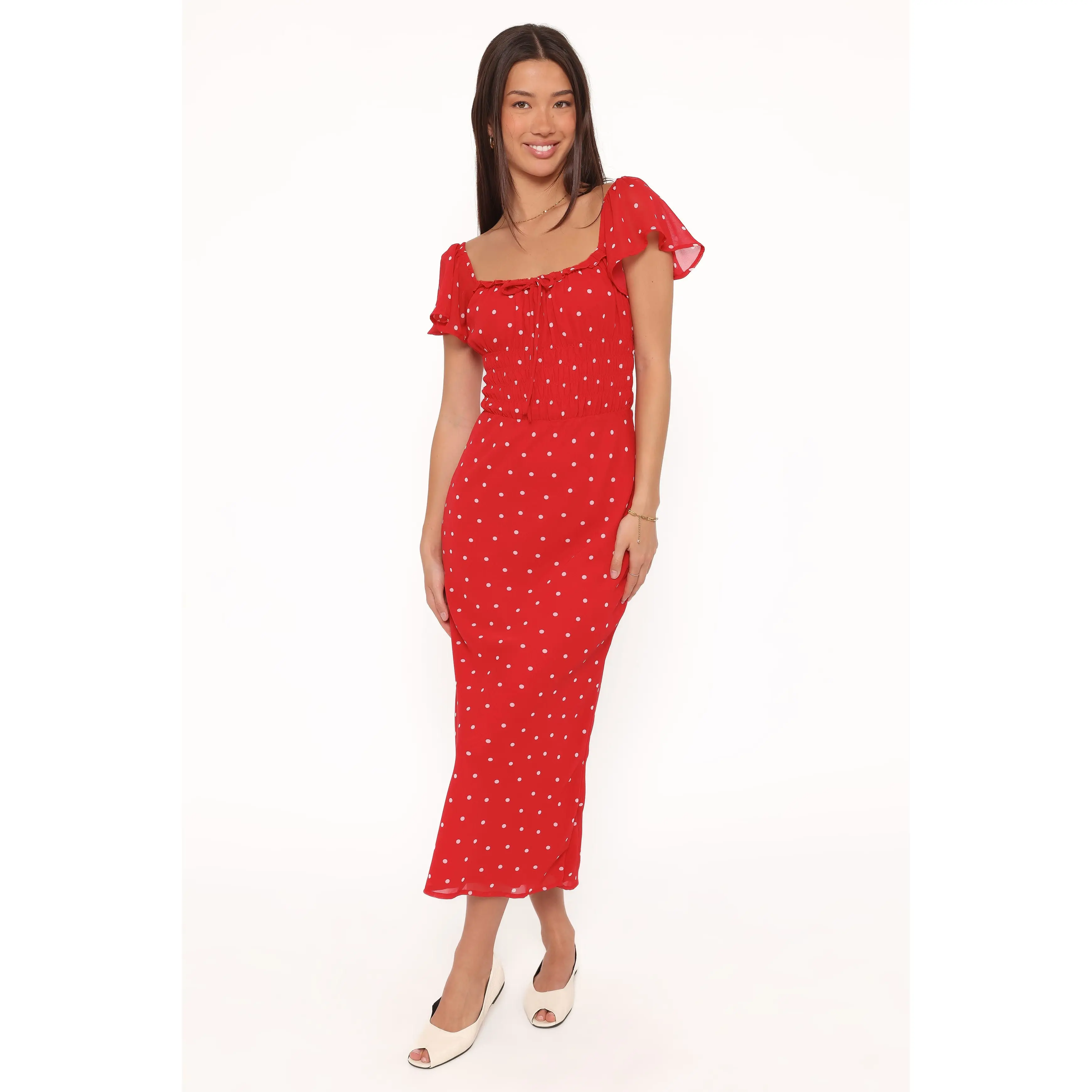 Midi Dress Princess Polly Red Polka Dot Dress How To Style Red Dress With  White Poka Dots TikTok Shop
