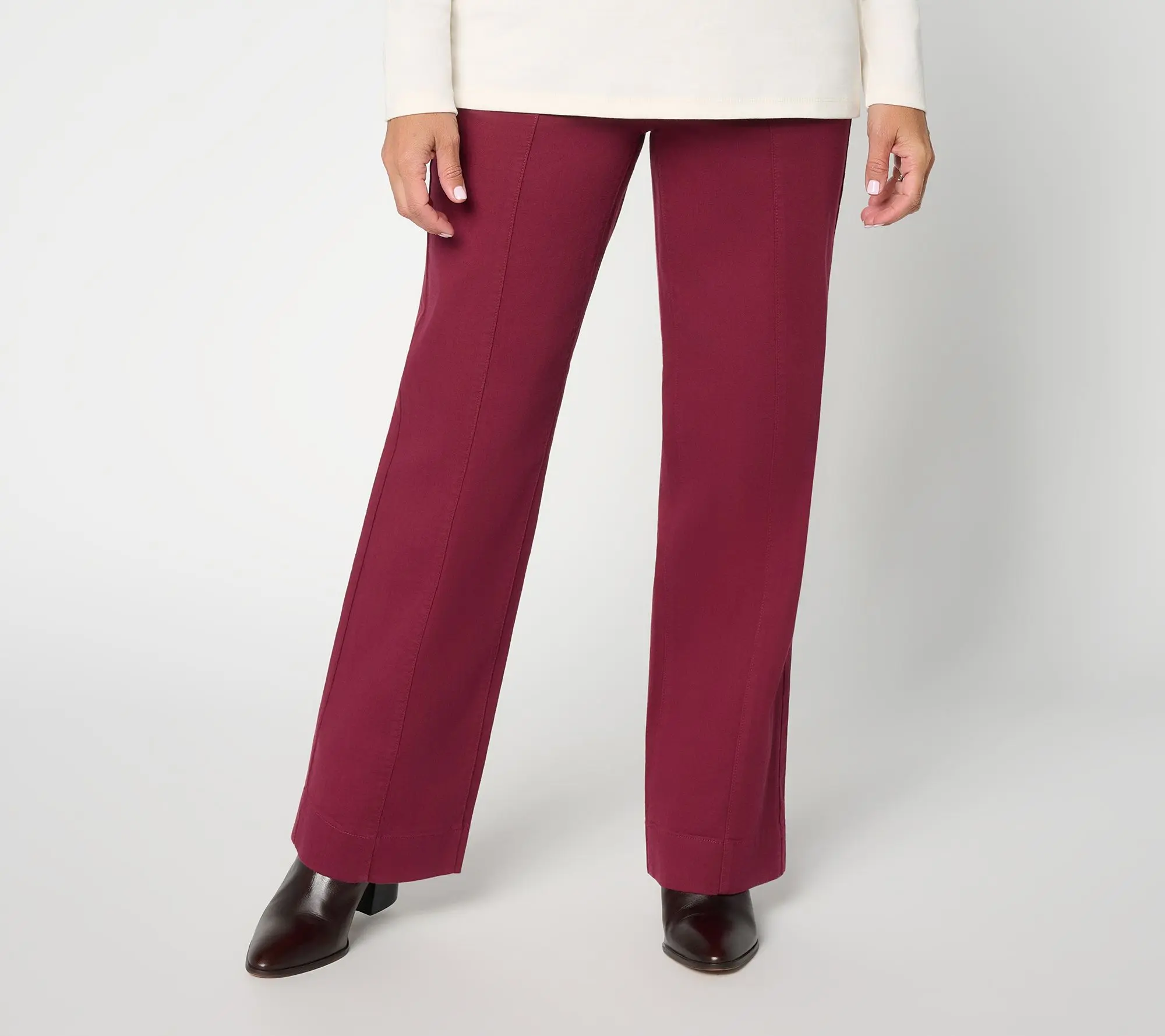 Belle by Kim Gravel Petite Twill TripleLuxe Traveler Jeans