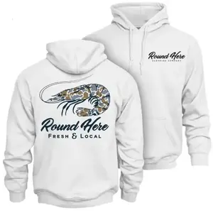 Round Here Duck Hunting Hoodie – Lab Retriever Duck Dog Graphic Hoodie, Waterfowl Hunting Apparel, Retriever Hunter Outdoor Lifestyle Hoodie for Men and Women