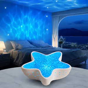 Starfish Projector Lamp, 7-Color Ocean Wave Projector Light, Planetarium Star Projector, Space Projector, Northern Lights Projector for Bedroom Decor & Gifts