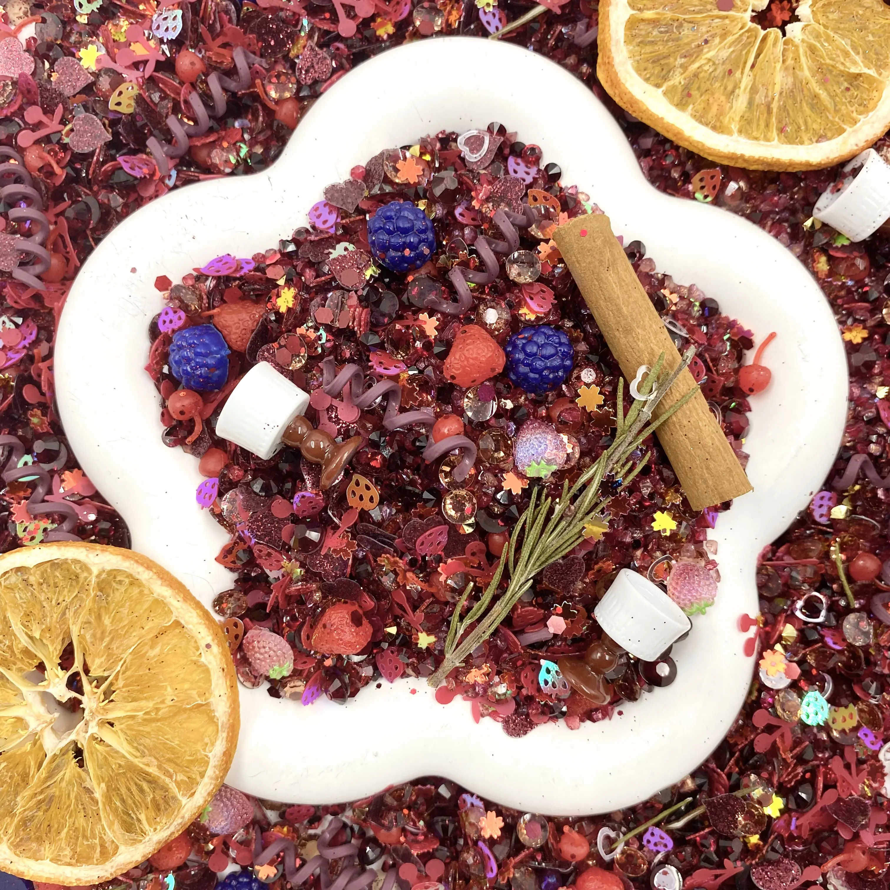 Splash of Spice-  Kosbling Gravel Mix, with Glitter, Mini Stones/Minerals for Journals, Frames, Mirrors & DIY Crafts