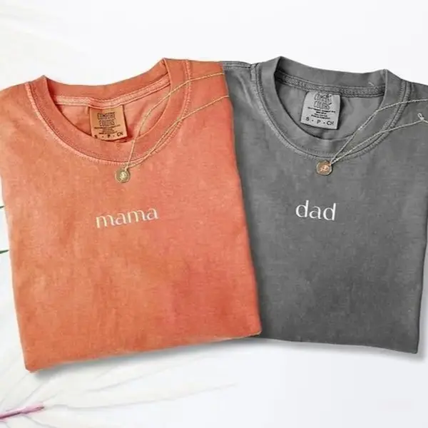 Comfort Colors Mama and Dad Apparel, Matching Mom and Dad Shirts, Best Mom Ever and Best Dad Ever Tees, Custom Mom Gift, Personalized Dad T-Shirt for Family Celebrations