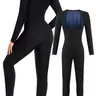 Women's autumn/winter sauna workout top, long-sleeved shapewear bodysuit, yoga leggings, Sportswear Jumpsuits, hooded fitness wear with zipper, sauna clothing suitable for running and fitness
