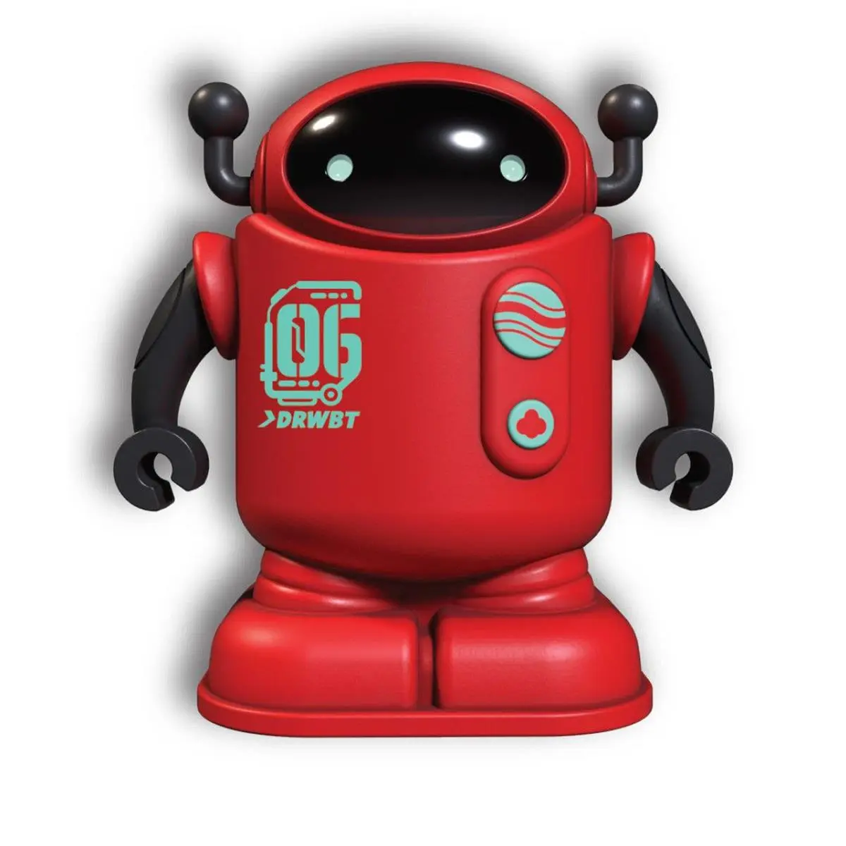 212 MAIN Mukikim Tracerbot Mini Inductive Optical Sensor Drawing Robot Small Animal Pet Toy - Red, 0.6 lbs, Follows Marker Line, Encourages Creativity, Children's Developmental Playtime Activity