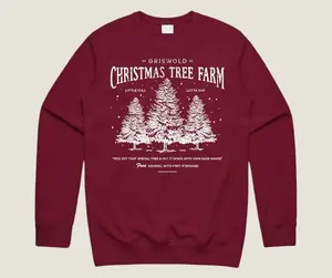 Griswold Christmas Tree Farm Jumper – Funny Retro Xmas Sweater, Cute Holiday Movie Gift for Kids & Adults