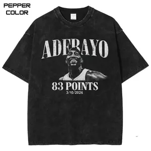 Bam Adebayo 83 Points  Graphic T-Shirt, 90s Retro Basketball Tee, Game Day Shirt, Unisex Streetwear Tee, cotton crewneck shirt, Trending, All Size, Gift Basketball fans