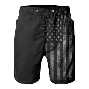 Men's US Flag, Patriotic Swim Trunks, Quick Dry, Board Shorts