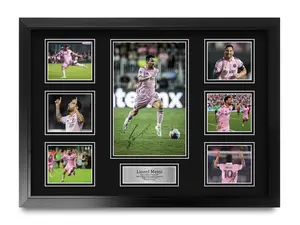 Lionel Messi Inter Miami Poster Print Unframe Printed Autograph Picture for Football Fans