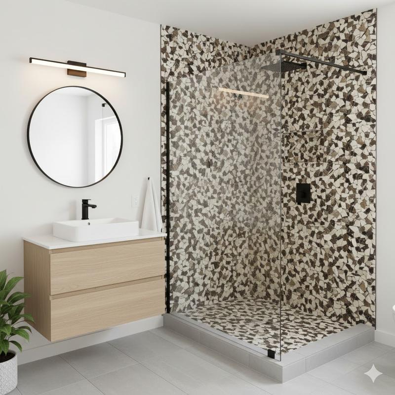 MOCHA 12"x12" Interlocking Marble