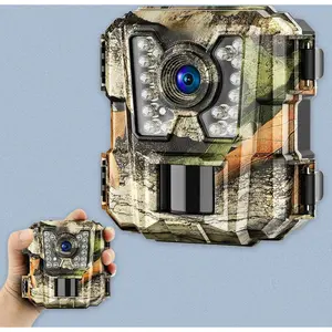 Mini Trail Camera 24MP 1080P HD, Motion Activated IR Night Vision Waterproof Deer Cam for Outdoor Wildlife Monitoring