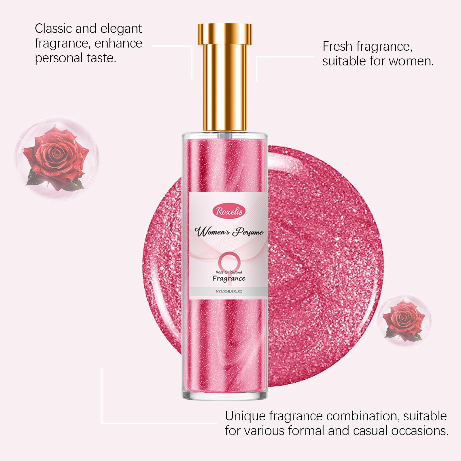 Roxelis Rose Women's Charm Perfume, Natural Fresh Fragrance, Long-Lasting Scent for Daily Wear, Elegant Feminine Aroma, Light & Refreshing Everyday Perfume for Women, Suitable for Work, Dating & Casual Occasions
