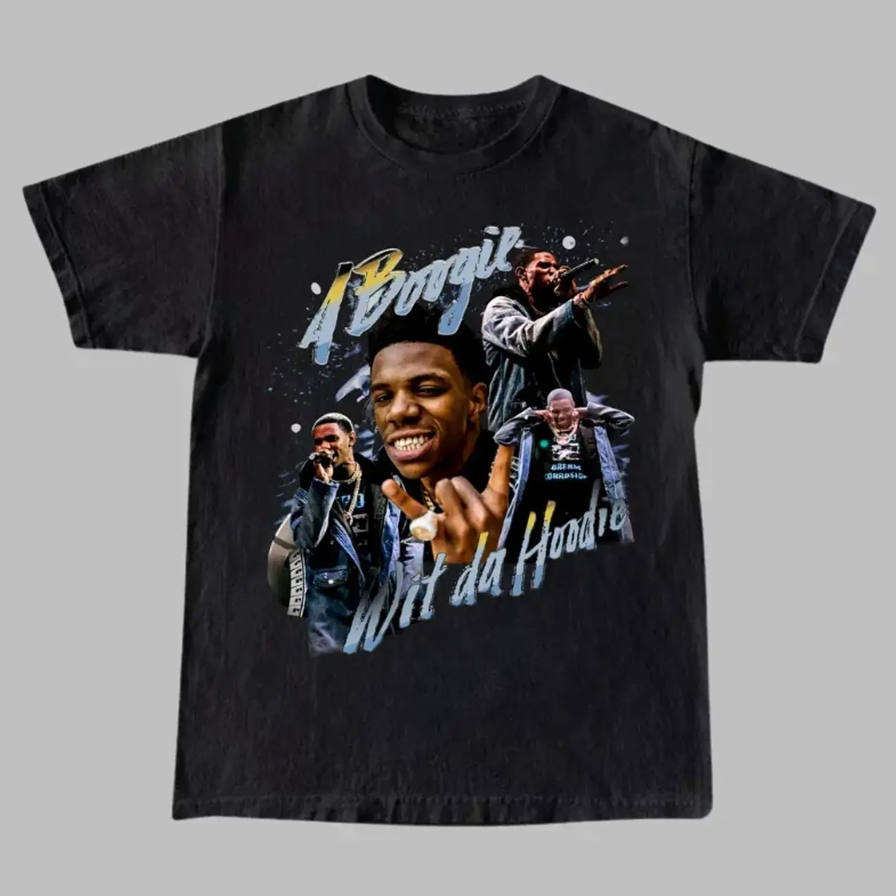 A Boogie Wit Da Hoodie Vintage Tee, Hip Hop T-Shirt, Pop, R&B Shirts, Vintage Graphic Tees, Unisex Rap Music Shirt Top Menswear Womenswear Streetwear Cotton Polyester Tshirt HBX