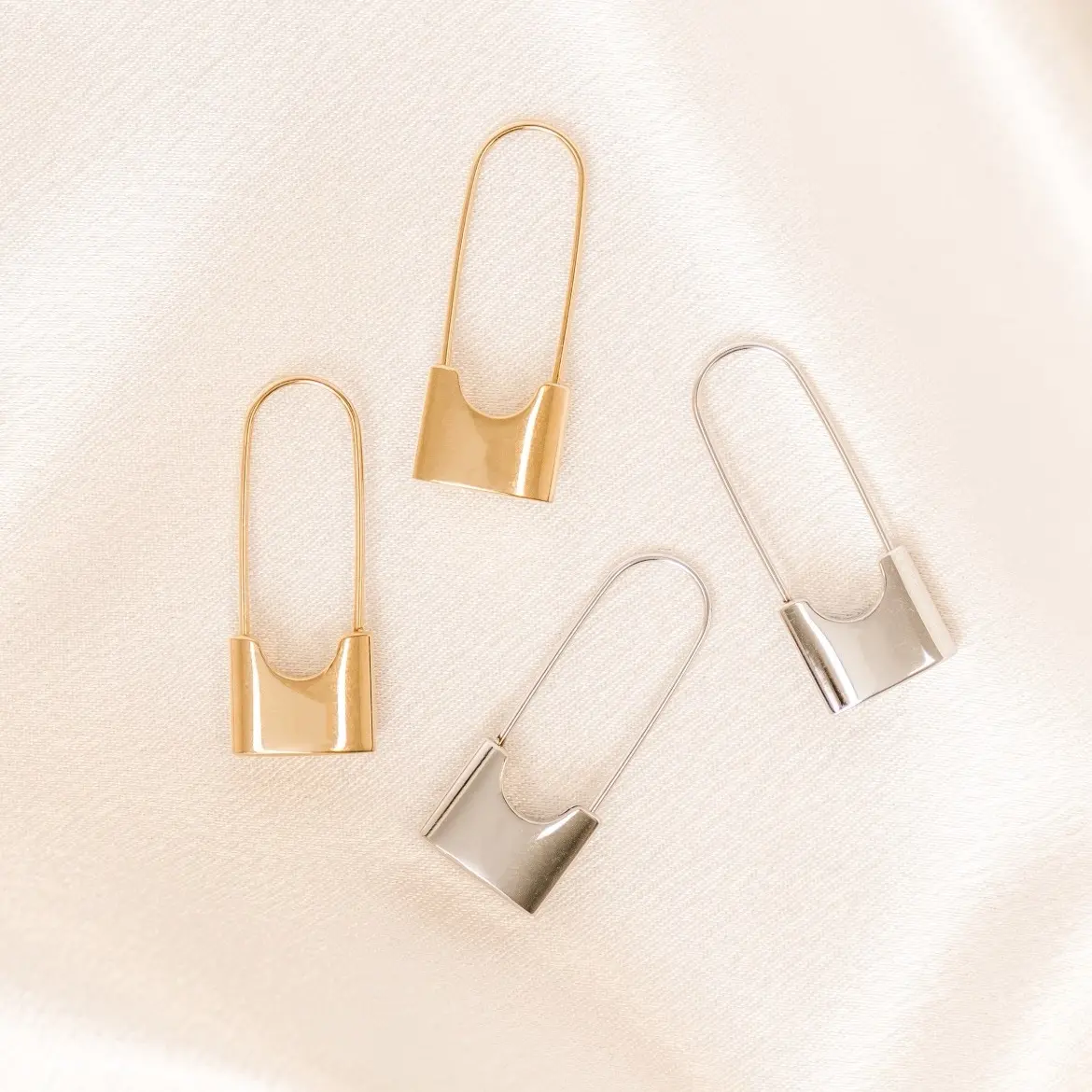 Safety Pin Gold Filled Earrings, Padlock Earrings,Lock Pendant Earring, Gold Filled Earrings, Minimalist Earrings, Perfect Gift For Her