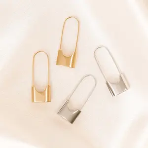 Safety Pin Gold Filled Earrings, Padlock Earrings,Lock Pendant Earring, Gold Filled Earrings, Minimalist Earrings, Perfect Gift For Her