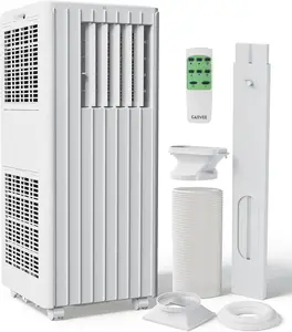 8,000 BTUs Portable Air Conditioner, 3-in-1 AC Unit with Fan, Dehumidifier, Air Conditioner for Bedroom Cools Rooms Up to 350 Sq.Ft, Indoor Quiet AC Unit, Easy Installation Kit Included, White