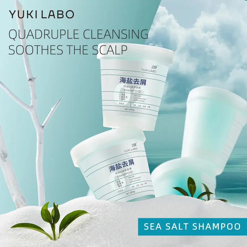 YUKI LABO Sea Salt Scalp Scrub Shampoo – Deep Cleansing, Oil Control & Refreshing Care | 260g