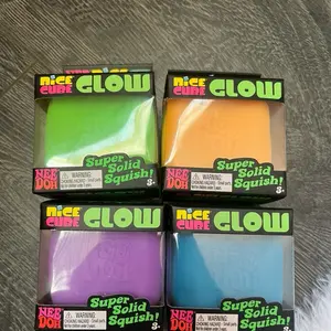 Needoh Glow-In-The-Dark Sensory Cube, Fidget Toy for Stress Relief and Relaxation