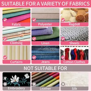 Clothing Label Gun, 1000 Fasteners (500 White + 500 Black) Clothing Label Gun, 6 Needles, Cloth Fixer, Pink, Garment Repair Tool