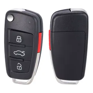 2005-2010 Audi / 4-Button Remote Flip Key / PN: 8P0 837 220E / NBG009272T / 315MHz (Aftermarket)