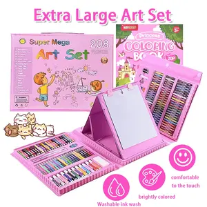 Teeny Baby Art Set + Drawing Book + Random Accessory, Painting Supplies Gift Set, Includes Dual-Sided Tri-Fold Easel, Oil Pastels, Crayons, Colored Pencils, Watercolor Paints, Sketchbook ()