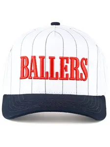 C.C BALLERS Letter Stripe Pattern Two Tone Trucker Hat Baseball Cap