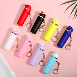 8 Pack Mini Tumbler Keychain Set for Owala Water Bottle, Trendy Chapstick Holder Keychain for Keys Bag Backpack - Cute Matching Accessories for BFFs, Daughters & Graduates