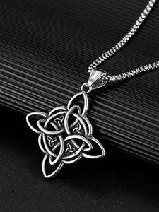Vintage Viking Celtic Knot Pendant Necklace, Millennium Mystery Culture, Ancient Irish Symbol, Eternal Guardian Jewelry Gift