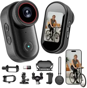 L20 Mini Body Camera 4K Wearable Action Camera with 1.47” HD Screen 140° Wide Angle Magnetic Necklace Mounts APP Sharing Loop Recording POV Cam for Work Sports Pets Daily Life Full Waterproof