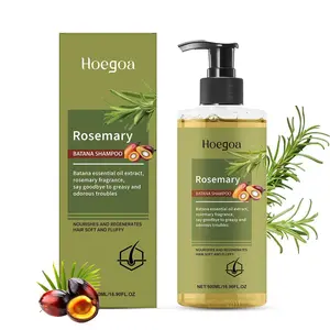 HOEGOA Organic Rosemary Shampoo with Keratin, 500ml - Strengthens Hair, Adds Volume for Men & Women (Beauty & Personal Care, Haircare Shampoo)