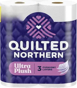 Ultra Plush Toilet Paper, 6 Mega Rolls = 24 Regular Rolls, 3X Thicker*, 3 Ply Soft Toilet Tissue