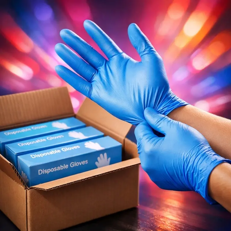1000 Pieces of Navy Blue Nitrile Disposable Gloves, 4.6 Mil with Good Hand Feeling, Powder-Free and Non-Latex, Suitable for Tattooing, Hairdressing, Pet Care, Kitchenware Washing, Handicraft Creation, Household Cleaning, etc. A Practical Daily Item,