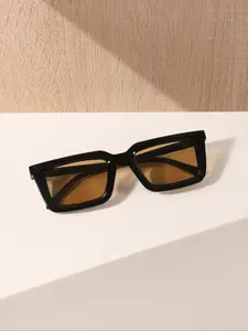 Women's Tinted Lens Rectangle Frame Sunglasses, Sleek Rectangular Sunglasses, Trendy Casual Sunglasses for Everyday Use, Fashion Accessories for Outdoor Activities, Trendy Styling Sunglasses