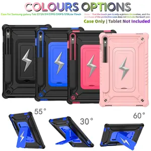 Case for Samsung Galaxy Tab S7/S8/S9/S9FE/S10FE/S10Lite 11inch Tablet Case, Shockproof Silicone + PC Material,with Adjustable Stand & Shoulder Strap , Protection, Tablet Casing
