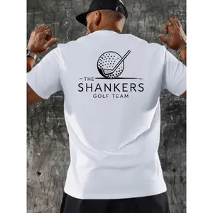 Shankers Golf Team Men's Short Sleeve Performance Polo With Club Ball Emblem Breathable Polyester Regular Fit Summer Golf Shirt For Sports Enthusiasts  funny   graphic tee t shirt