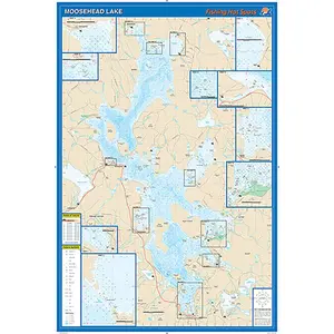 Moosehead Lake Fishing Wall Map