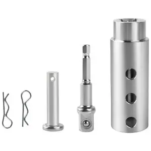 Trailer Jack Drill Adapter, 1 Inch Drive Shaft Compatible, Turbo, ez Crank Jack Adapter Tool & 1/2 Inch Socket Bit, Heavy Duty for RV, Construction, Dump Trailers (DIY, Campers) fathersdaygiftideas